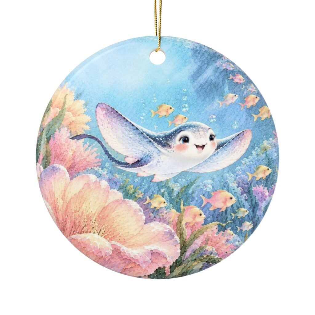 Pearl Round Ceramic Ornament