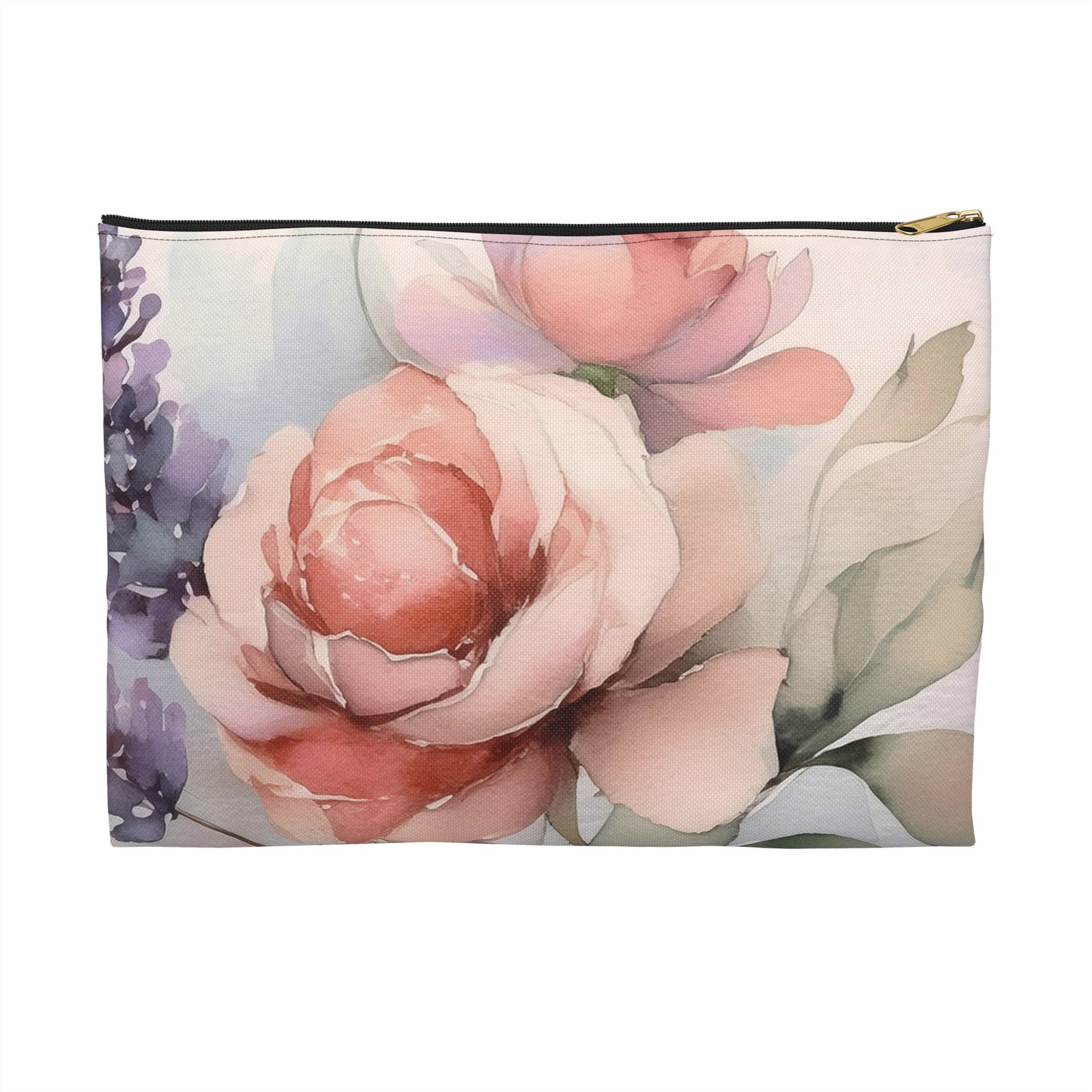 Blush Rose & Lavender Accessory Pouch