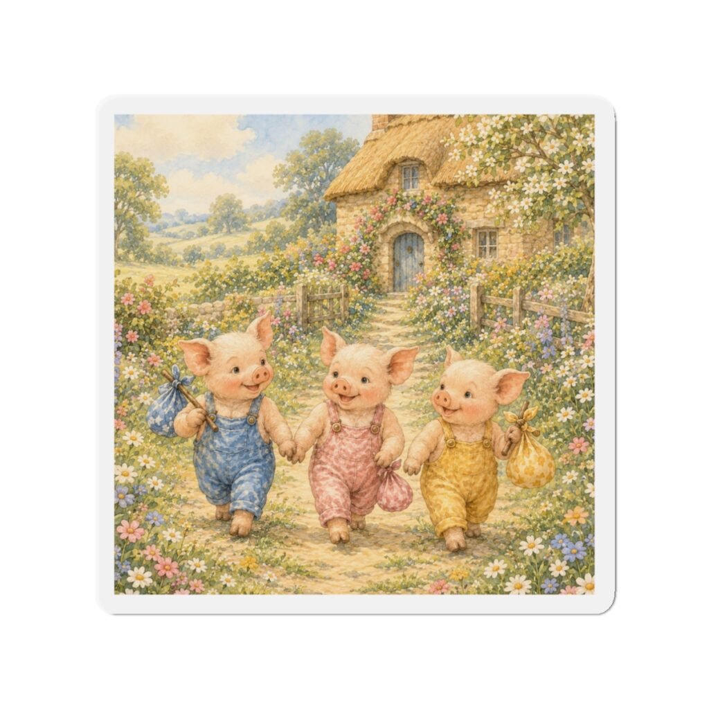 This Little Piggy Square Magnet