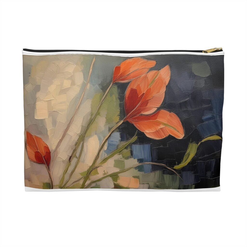 Orange Tulips Accessory Pouch