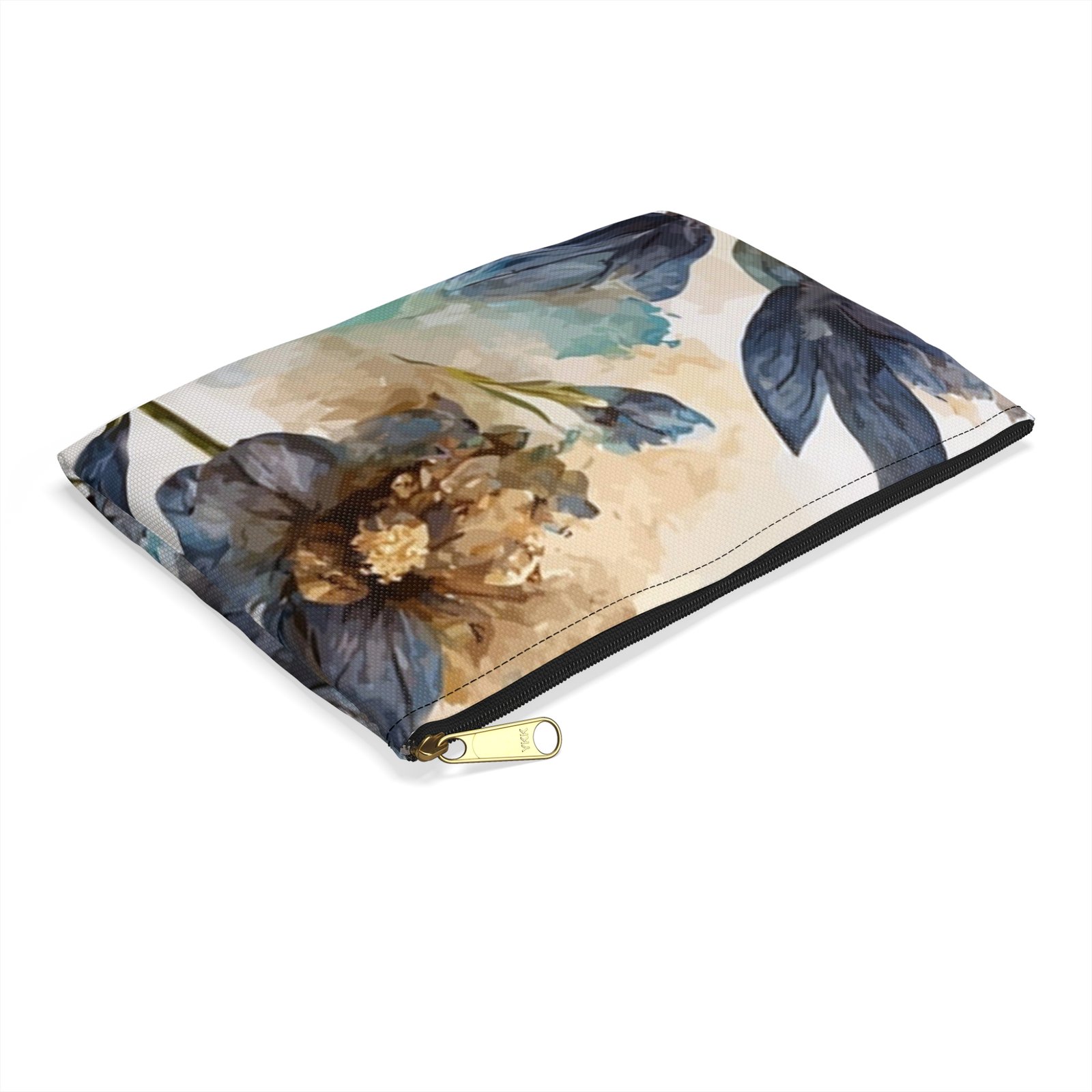 Blue & Ivory Florals Accessory Pouch - Image 7