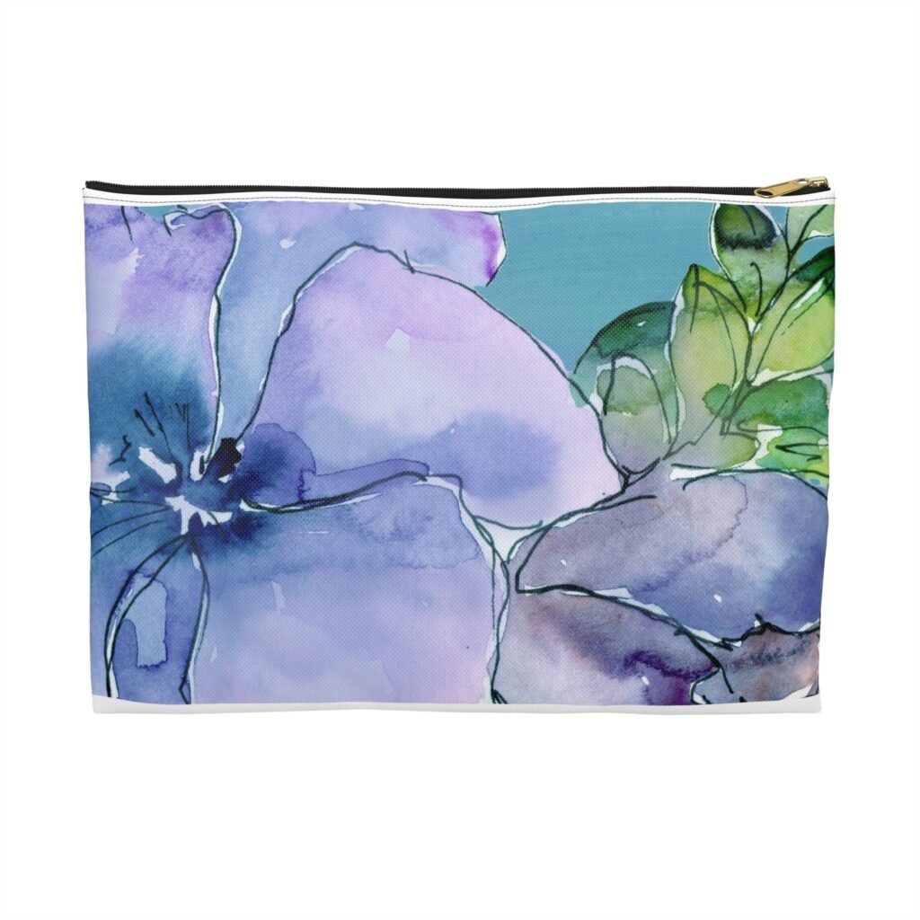 Blue Florals Accessory Pouch