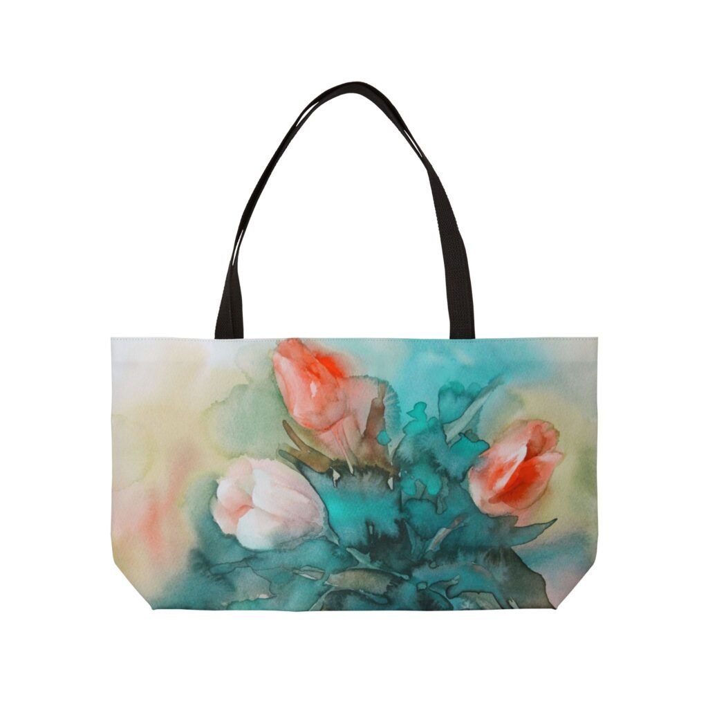 Orange & Turquoise Tulips Weekender